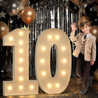 imprsv 4FT Marquee Numbers 10 Light up Number 10th Birthday Decorations Large by Letsmakeitimpressive