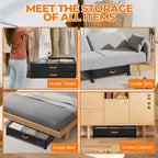 Under Bed Storage with Wheels, XXL Large Under the Bed Storage Organizer Bins - Image 6
