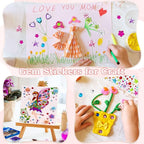 Lezmarket Gems Stickers for Kids Crafts, 10 Sheets Self-Adhesive Jewels - Image 4