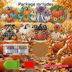 LWZAYS 8 PCS Fall Pumpkin Diamond Art Coaster Kits - Image 2