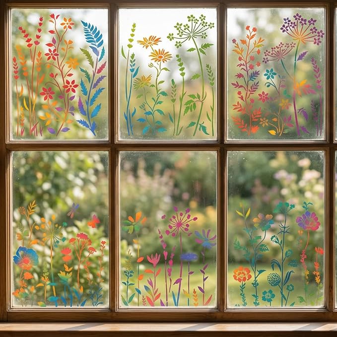 6 PCS Wildflower Stencils for Painting, Reusable Large Floral for Crafts | - Image 7