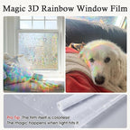 Windimiley Rainbow Window Privacy Film, 3D Stained Glass Christmas Decorative - Image 6