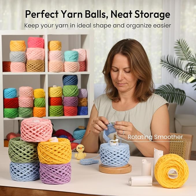 Etcokei 9pcs Yarn Ball Tube for Etcokei Electric Yarn Winder M1, Reusable ABS - Image 2