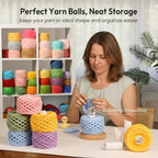 Etcokei 18pcs Yarn Ball Tube for Etcokei Electric Yarn Winder M1, Reusable ABS - Image 2