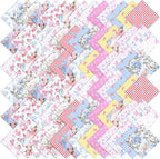 168 Pcs Multicolor Charm Packs for Quiltings, Beautiful Colorful Bow and Flower - Image 2