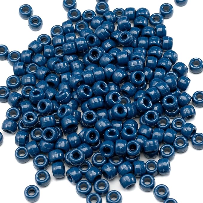 1000 Pcs Acrylic Pony Beads 6x9mm Bulk by Gxueshan