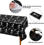 Iceyyyy 3 Packs Disposable Halloween Skeleton Tablecloth - Image 3