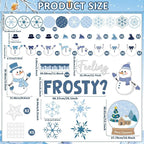 Justforjoyful Winter Bulletin Board Decoration Winter Snowman Cutouts DIY Photo - Image 2