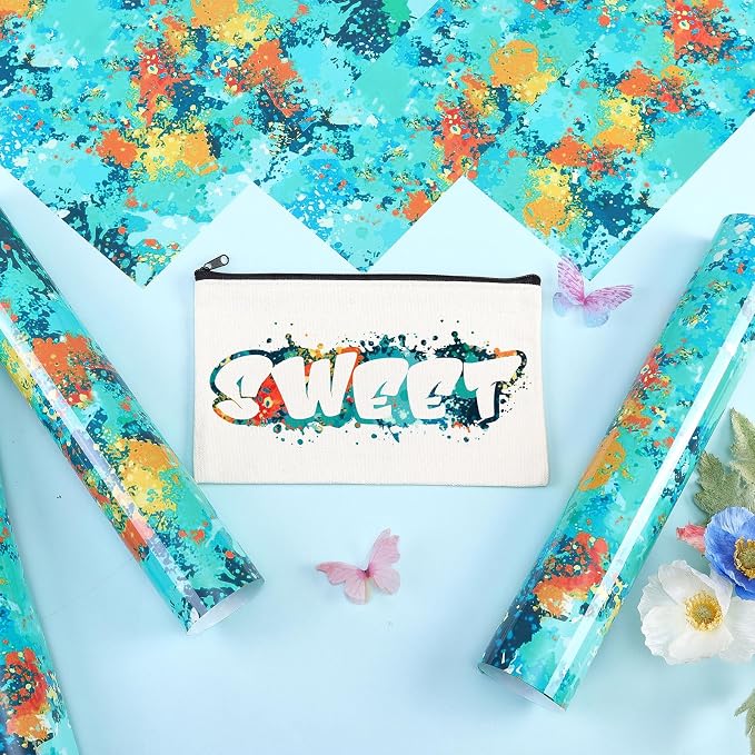 Tintnut Blue Splash Heat Transfer Vinyl, stretch washable, works - Image 4