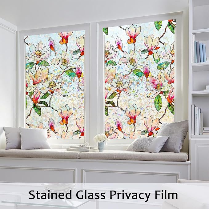 Window Privacy Film Stained Glass Window Film Decorative, Static Cling Rainbow - Image 7
