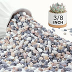 NUPICK 12 lbs Pebbles for Indoor Plants, 3/8 Inch Pea Gravel for Fish Tank by CreateAmazingChoice