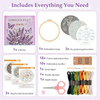 Embroidery Kit for Adult Beginners, 3 Pack Embroidery Stitches Practice Kit to - Image 2