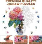 200 Pieces Flowers Wooden Puzzles - Image 3