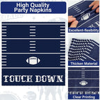 Qyeahkj 25 Guests Cowboys Football Party Plates and Napkins Supplies American - Image 5