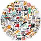 BulbaCraft 100Pcs New York Stickers by BulbaCraft