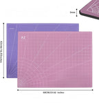 23" x 17" Self Healing PVC Cutting Mat, A2-Pink or Purple | Large, Double Sided - Image 3