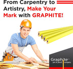 GRAPHITE Hard Lead Carpenter Pencil #2 Lumber Pencil Pack of 12 PCS - Image 8