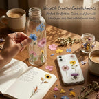 200 Pcs Dried Flower Stickers for Scrapbook Supplies, Pressed Flower Stickers - Image 3