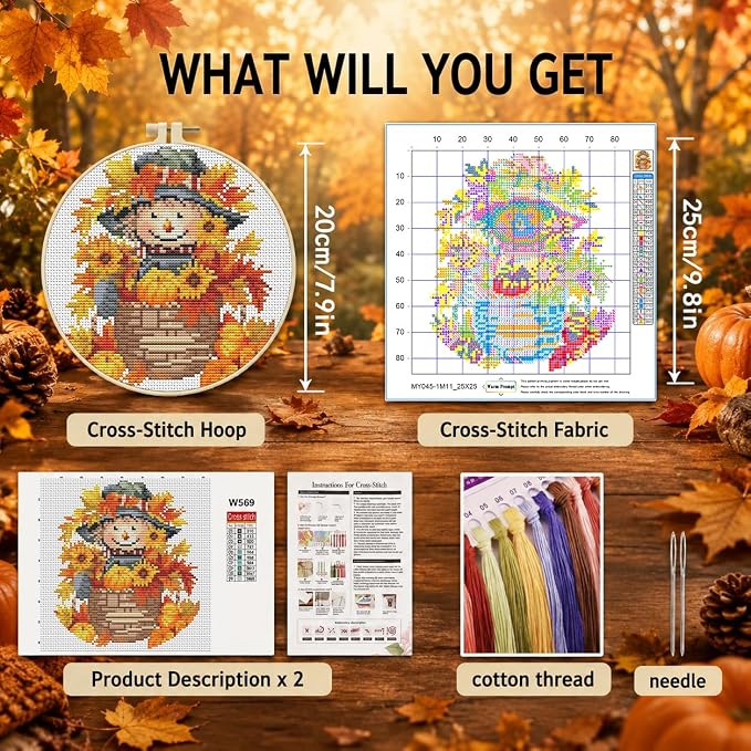 VIGEGU Scarecrow Cross Stitch Kits - Image 3