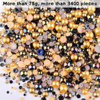 3900+ Pcs Rhinestones and Pearls Kit, 2-10mm Flatback Gems - Image 2