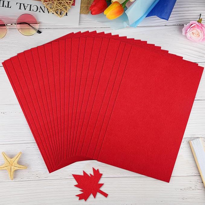 NACHLYNN 20Pcs Self Adhesive Felt Fabric Sheets 7"x11.5" /18x29cm Sticky Back - Image 4