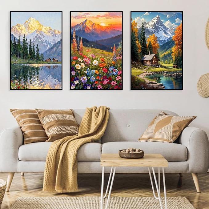 3 Pack Framed Paint by Numbers for Adult - Image 5