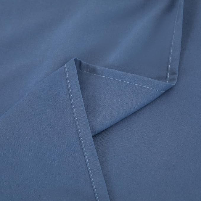 Queen Flat Sheet Only， 90x102Inch Dark Blue - Image 7