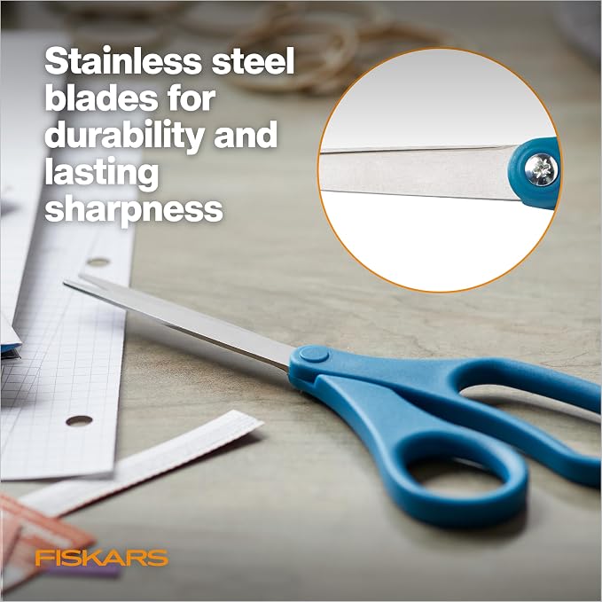 Fiskars 8" Stainless Steel All Purpose Scissors - Image 3