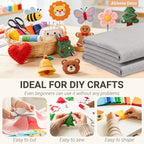 Felt Fabric Sheets 18" x 18" 1.6mm Soft Craft Felt, Light Grey | Soft Precut - Image 4