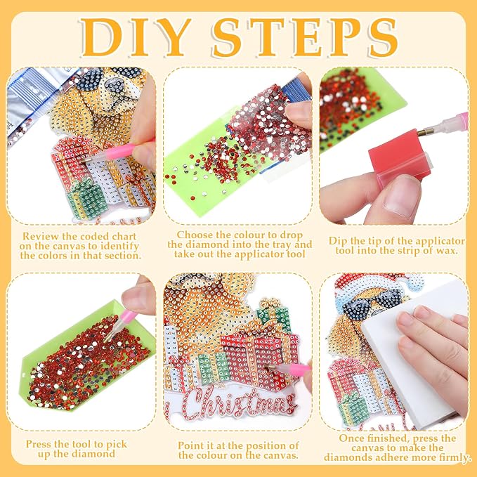 Cinnvoice 12 Pcs Summer Seasonal Diamond Art Hanging Ornament Kit - Image 4