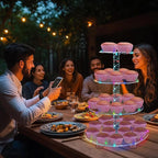 YestBuy 4 Tier Round Cupcake Stand – Premium Cupcake Holder – Acrylic Cupcake - Image 3