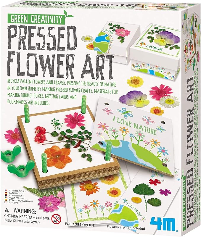 4M Green Creativity Pressed Flower Art Kit, Recycle Flowers Art & Crafts DIY Kit by ToysmithHome