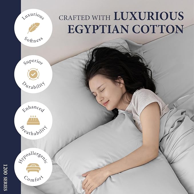 100% Egyptian Cotton Sheets California King Size - Image 2