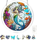Acrylic Puzzle Suncatcher, Stained Glass Style Art DIY Puzzle by REAIJUNPIN
