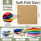 Tan Soft Felt Sheets for Crafts, 1.6mm Thick, Handmade Crafts, DIY Projects - Image 3