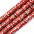 Natural Stone Heishi Beads for Necklace Making, 4 mm x 6 mm Small Flat Round by YUGDRUZY