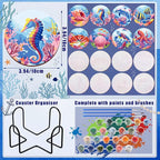 Reallnaive 8 Pcs Ocean Paint by Numbers Kit - Image 3