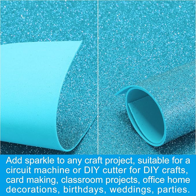 PATIKIL 20 Sheets 2mm Glitter Foam Sheet - Image 5