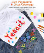 Fabric Paint, Yeeart 30 Colors Permanent Soft Fabric Paint Set - Image 5