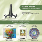 Artliving 10 Inch Black 6pcs/Set Plastic Easels Plate Display Stands Picture - Image 3