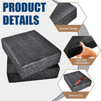 2 PCS Polyethylene Foam Block 12 x 10 x 3.5 In Black Packing Sheet, Thick Foam - Image 3