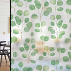 DKTIE Retro Leaves Pattern Two-Way Window Film Privacy Day and Night Window by Dktie