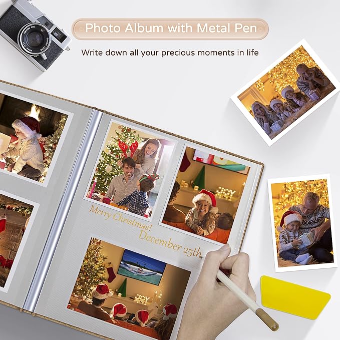 Popotop Large Photo Album Self Adhesive 4x6 5x7 8x10 Scrapbook Album DIY - Image 5
