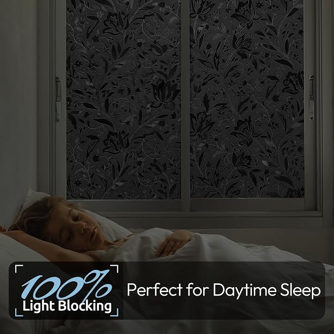 rabbitgoo Total Blackout Window Film, 23.6" x 157.4" | Sun Blocking Light - Image 2