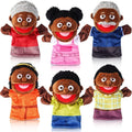 6 Pcs Family Hand Puppets 12 Inch Grandparents, Mom & Dad, Brother & Sister by ZJoey