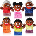 6 Pcs Family Hand Puppets 12 Inch Grandparents, Mom & Dad, Brother & Sister by ZJoey