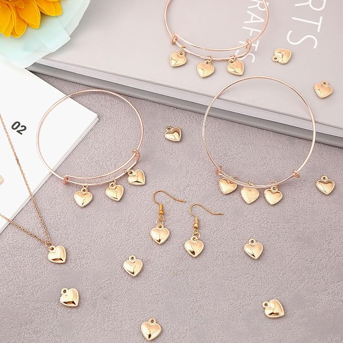 MARFOREVER 120 Pcs Heart Charms Valentines Day Charms - Image 5