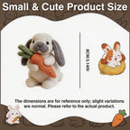 DIY Needle Felting Kit Cute Gray Lop-Eared Bunny Holding Carrot – Needle - Image 2