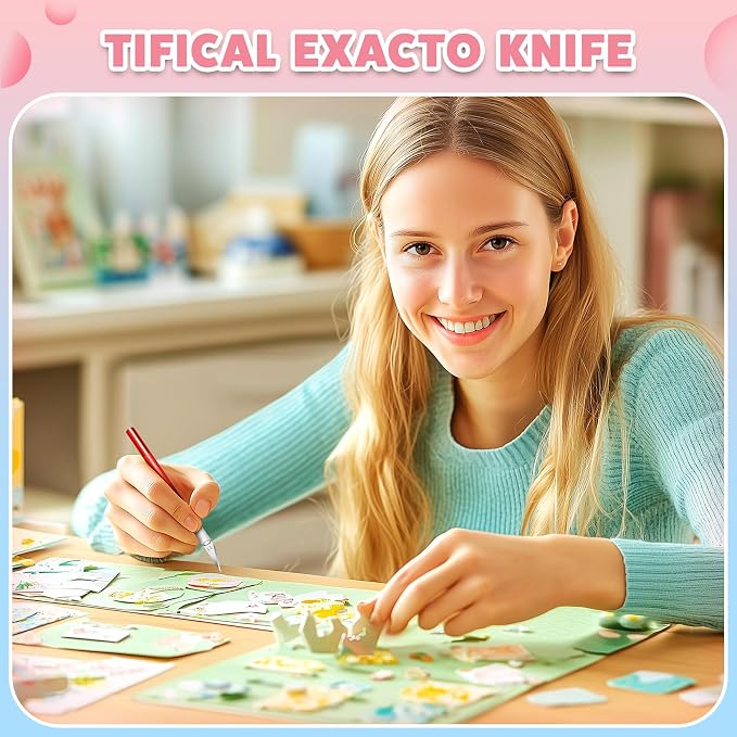 55 PCS Exacto Knife Set, 5 Piece Craft Knife and 50 Additional SK5 Blades - Image 2