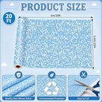 Blue Composition Bulletin Board Roll Non-Woven Fabric Poster 16in X 20ft | Back - Image 2